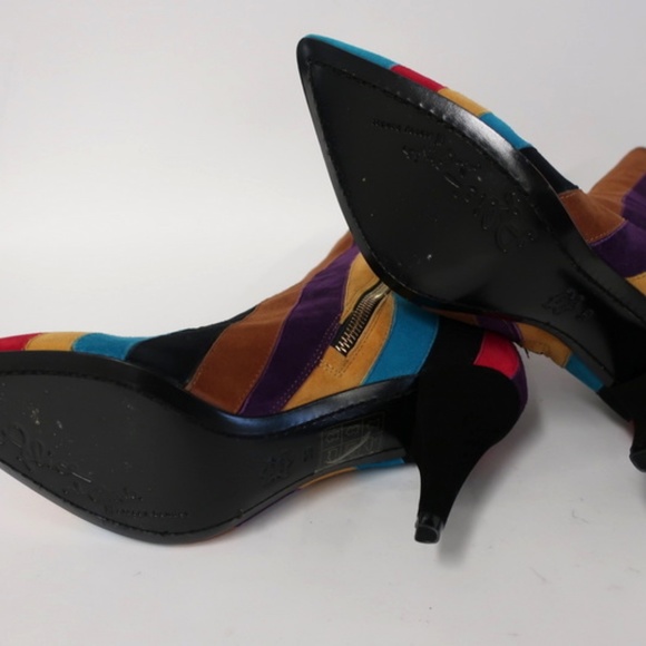 Alice + Olivia Calix Striped Suede Boot - Picture 7 of 8